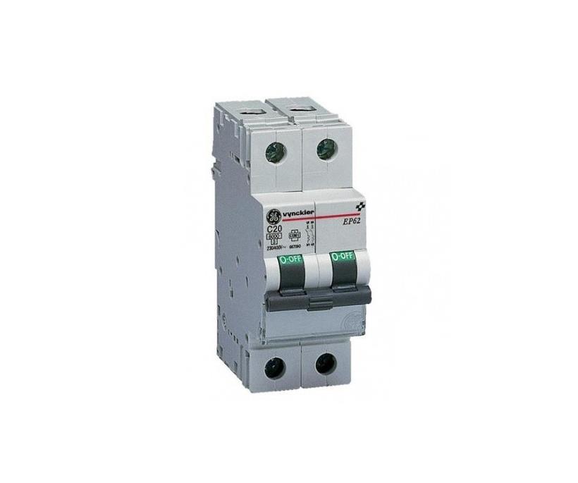 Miniature circuit breaker 690992 - 25A - 2P - 6KA - GE